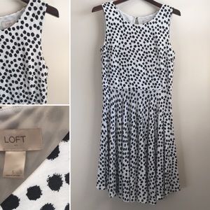 Ann Taylor LOFT Black & White Dress Small